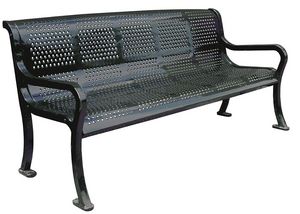 KAY PARK - roll formed perforated benches - Banc Urbain