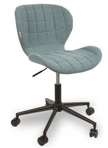 WHITE LABEL - chaise de bureau zuiver omg bleu avec piétement no - Chaise