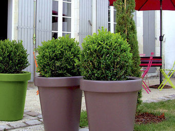 HISTOIRE DE JARDIN - pot de jardin contemporain coloré lisséa h:57 - Bac À Fleurs
