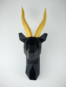 PAPERTROPHY - antilope noir & or - Trophée De Chasse