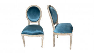 mobilier moss - sartre bleu - Chaise Médaillon