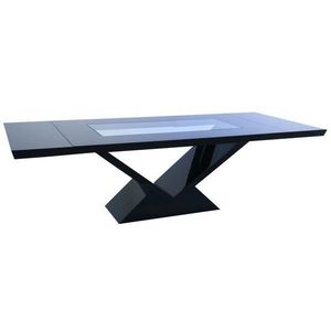 Art Glass - brooklyn - extending dining table - Table À Abattant