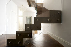 Tin Tab - zigzag stair with winders - Escalier Deux Quarts Tournant
