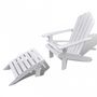 Fauteuil de jardin-WHITE LABEL-Chaise à bascule jardin avec repose pieds