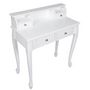 Coiffeuse-WHITE LABEL-Coiffeuse blanche table maquillage
