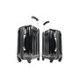 Valise à roulettes-WHITE LABEL-Lot de 3 valises bagage noir
