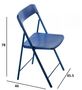 Chaise pliante-WHITE LABEL-Lot de 2 chaises pliantes KULLY en plastique bleu