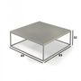 Table basse carrée-WHITE LABEL-Table basse carrée MIMI taupe