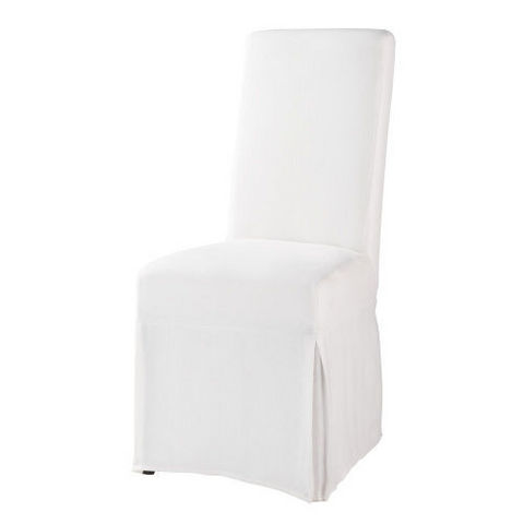 MAISONS DU MONDE - Housse de chaise-MAISONS DU MONDE-Housse de chaise blanche lin Margaux