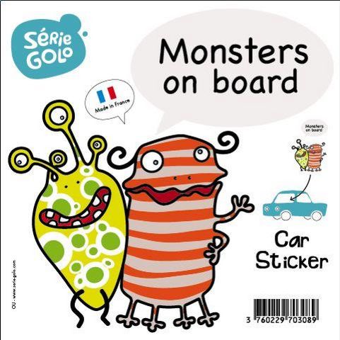 SERIE GOLO - Sticker-SERIE GOLO-Sticker de voiture Monstres à bord