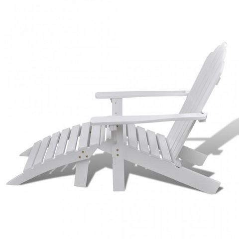 WHITE LABEL - Fauteuil de jardin-WHITE LABEL-Chaise à bascule jardin avec repose pieds