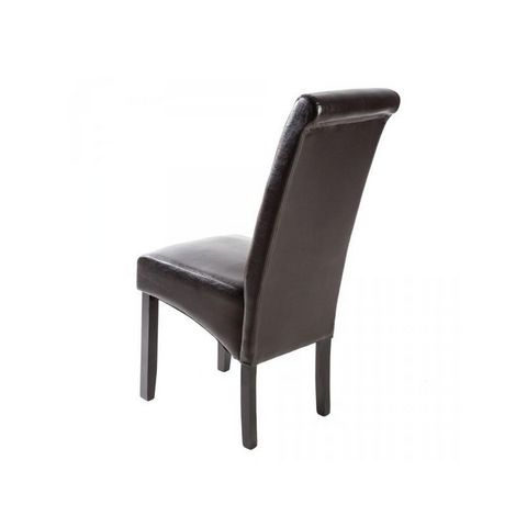 WHITE LABEL - Chaise-WHITE LABEL-8 chaises de salle à manger marron