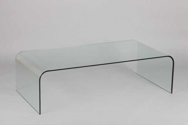 WHITE LABEL - Table basse rectangulaire-WHITE LABEL-Table basse JADE en verre