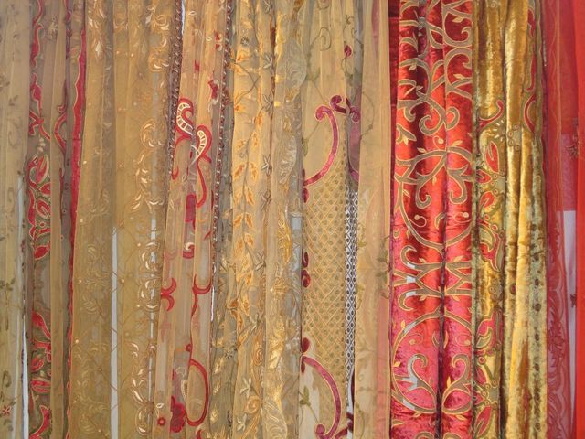 a Antiques - Tissu au mètre-a Antiques-net embroidered curtains