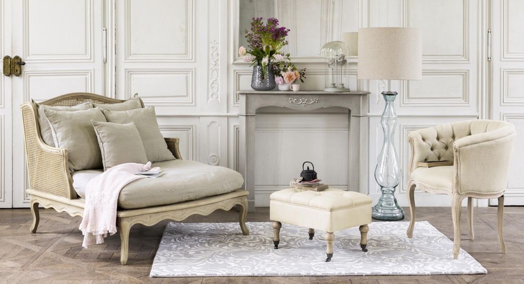MAISONS DU MONDE Duchesse brisée Armchair and footstool Armchairs Seats & Sofas Living room-Bar | Cottage