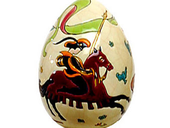 EMAUX DE LONGWY - oeuf taille 3 (il palio) - Decorative Egg