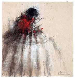 HANNA SIDOROWICZ - ménine rouge - Contemporary Painting