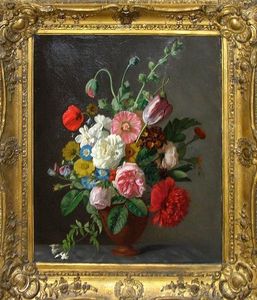 ARADER GALLERIES - nature morte, bouquet de fleurs - Oil On Canvas And Oil On Panel