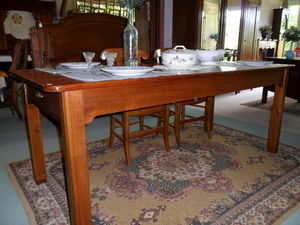 Loic Bougo - table rectangle en merisier - Rectangular Dining Table