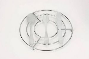 WHITE LABEL - dessous de plat couverts en inox chromé - Plate Coaster