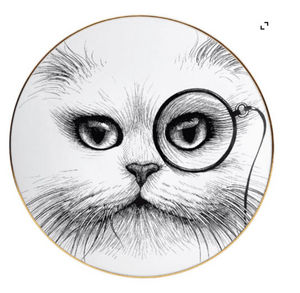 RORY DOBNER - cat monocle - Coaster