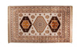 WHITE LABEL - tapis jar dutchbone marron - Berber Carpet