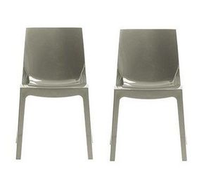 WHITE LABEL - lot de 2 chaises ice empilables - Chair