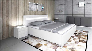 mobilier moss - quattro blanc - Double Bed