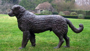 BARBARA ISRAEL GARDEN ANTIQUES - cast-iron newfoundland - Animal Sculpture