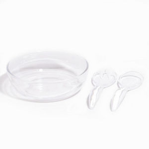 WHITE LABEL - saladier rond en plastique cristal - Salad Bowl