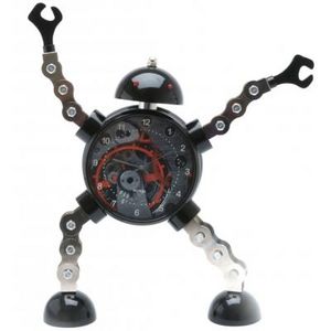 Present Time - réveil king robot métal - Children's Alarm Clock