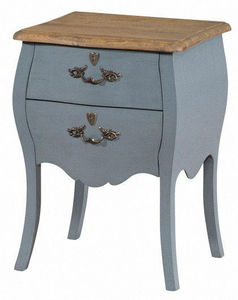 MOOVIIN - chevet baroque gris style louis xv 45x36x62cm - Bedside Table