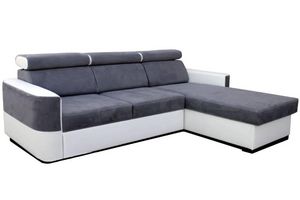 WHITE LABEL - canapé d'angle gigogne convertible express sciroc - Adjustable Sofa