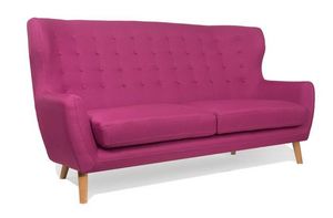 WHITE LABEL - canapé scandinave perfekt 3 places rose - 3 Seater Sofa