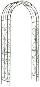 GARDMAN - arche en fer gris blanchi rosalie - Garden Arch