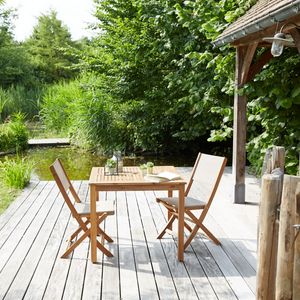 BOIS DESSUS BOIS DESSOUS - salon de jardin en bois d'acacia fsc 2 places - Outdoor Dining Room