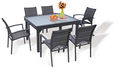 Outdoor dining room-WILSA GARDEN-Salon de jardin modulo gris 6 personnes en alumini