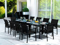 Outdoor dining room-WILSA GARDEN-Salon de jardin modulo noir 10 personnes en alumin