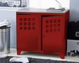 Office cabinet-PIERRE HENRY-Armoire de rangement métal 2 portes Rouge