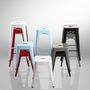 Bar stool-WHITE LABEL-Lot de 2 tabourets de bar factory bleu