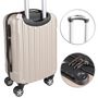 Suitcase with wheels-WHITE LABEL-Lot de 3 valises bagage rigide beige