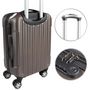Suitcase with wheels-WHITE LABEL-Lot de 3 valises bagage rigide marron