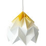 Hanging lamp-SNOWPUPPE-MOTH - Suspension XL Papier Tie & Dye Blanc/Jaune 