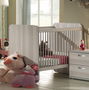 Baby bed-WHITE LABEL-Lit pour bébé évolutif coloris frêne gris design