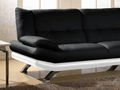Adjustable sofa-WHITE LABEL-Canapé Cuir Angle MIRANDA