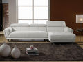 Adjustable sofa-WHITE LABEL-Canapé Cuir Angle CELINE