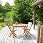 Outdoor dining room-BOIS DESSUS BOIS DESSOUS-Salon de jardin en bois d'acacia FSC 2 places