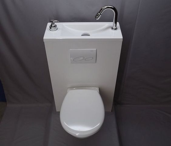 ATELIER CREATION JF - Combined WC and wash basin-ATELIER CREATION JF-WiCi Bati