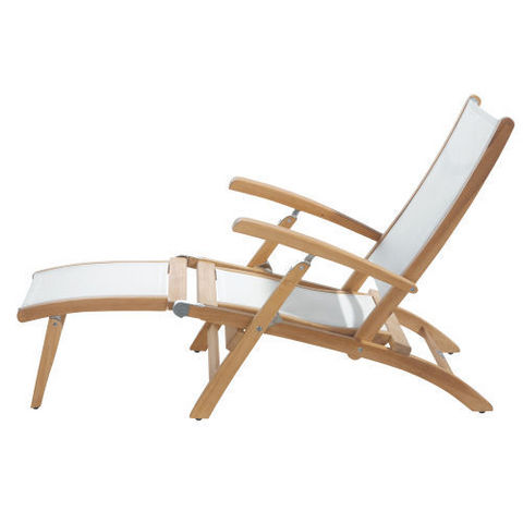 MAISONS DU MONDE - Garden Deck chair-MAISONS DU MONDE-Chaise longue blanche Capri