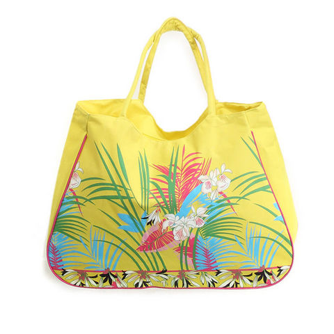 WHITE LABEL - Handbag-WHITE LABEL-Sac cabas motif tropical